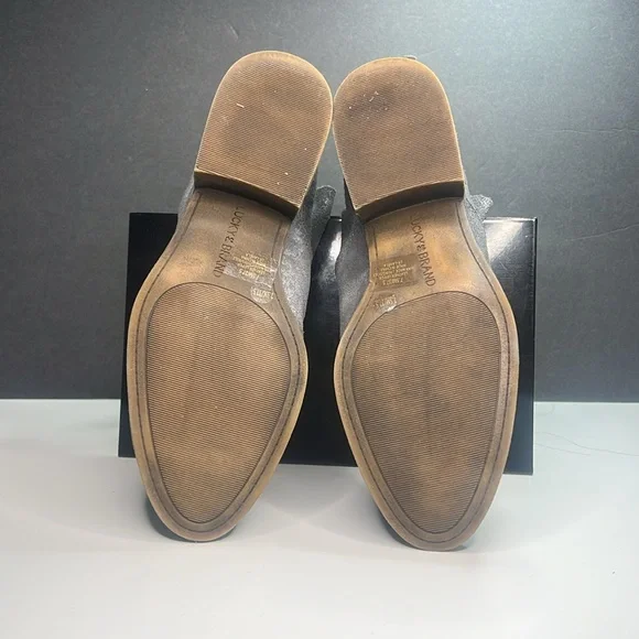 Lucky Brand - Grey Metallic Lahela Suede Booties Women's Size 7.5M - Picture 7 of 8